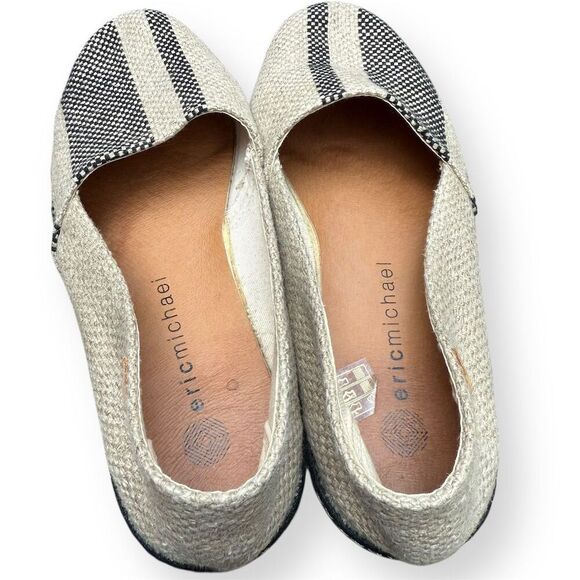 Eric Michael Women's Beige Canvas Slip-On Espadrille Flats EU 40 US 9.5 - 10 - Picture 6 of 14